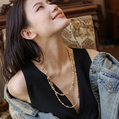 Harmonie Layered Pearl Necklace Maison YuTang