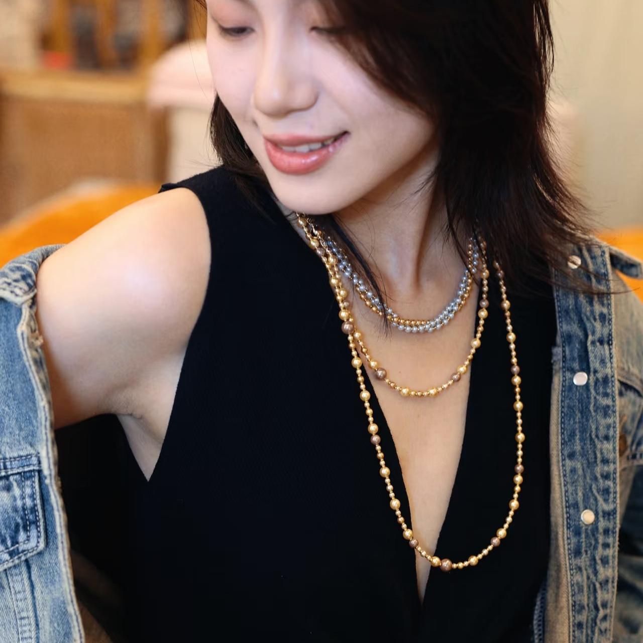 Harmonie Layered Pearl Necklace Maison YuTang