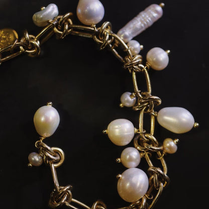 Seafoam Baroque Pearl Necklace Maison YuTang
