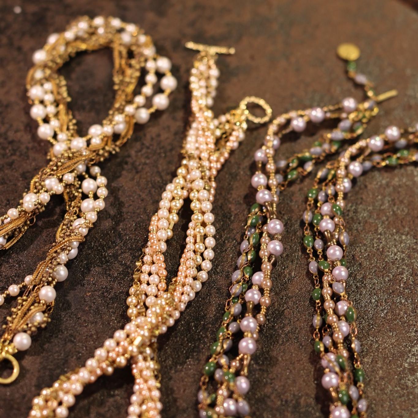 Verdant Pearl Torsade Necklace Maison YuTang