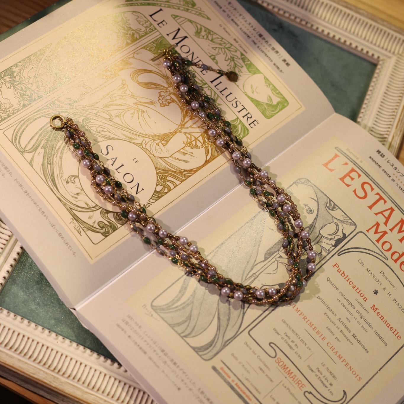 Verdant Pearl Torsade Necklace Maison YuTang