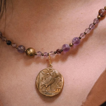 Athena Medallion Necklace Maison YuTang