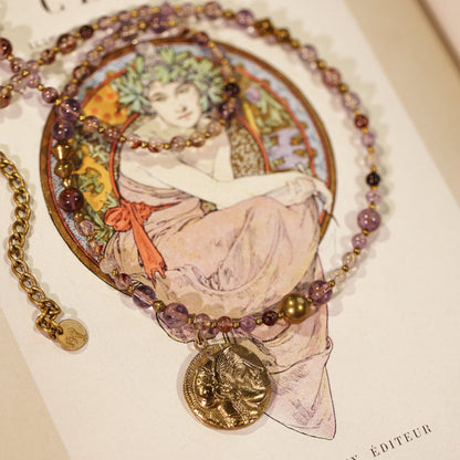 Athena Medallion Necklace Maison YuTang
