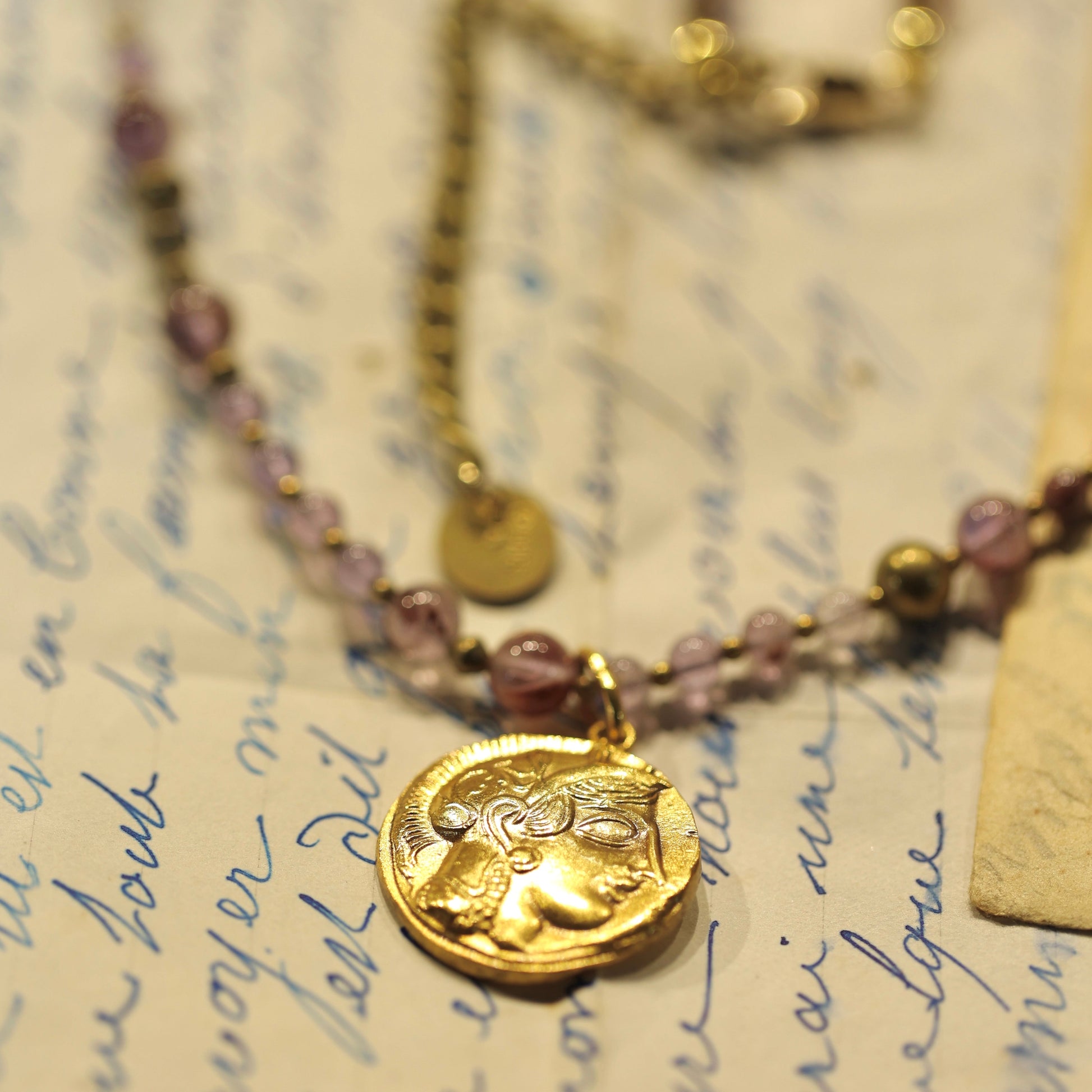 Athena Medallion Necklace Maison YuTang