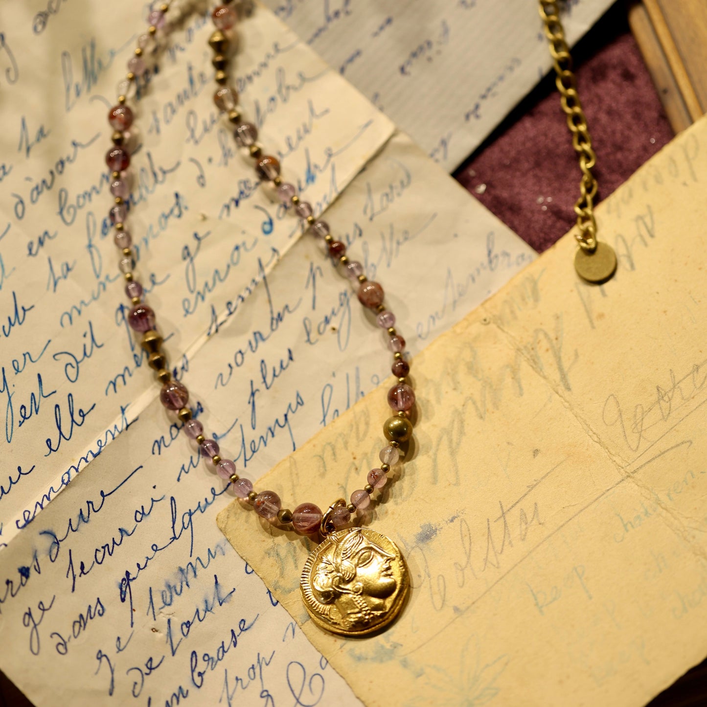 Athena Medallion Necklace Maison YuTang