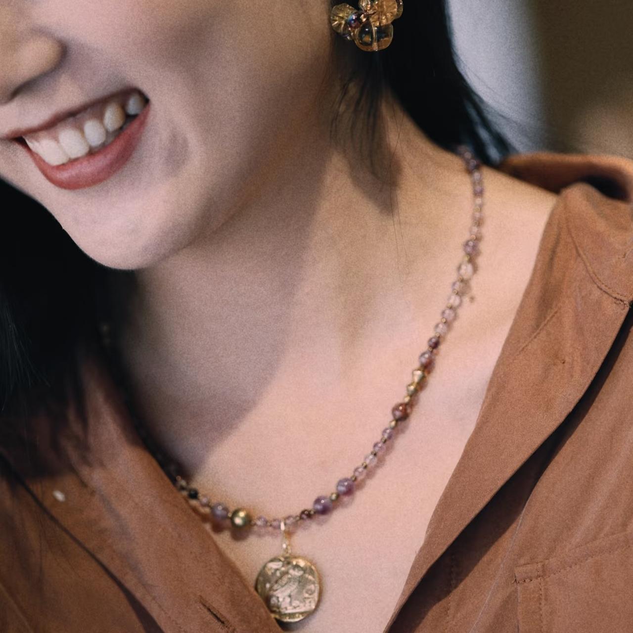 Athena Medallion Necklace Maison YuTang
