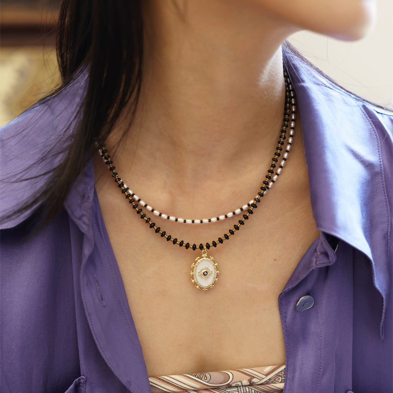 Eclipse Talisman Necklace Set Maison YuTang