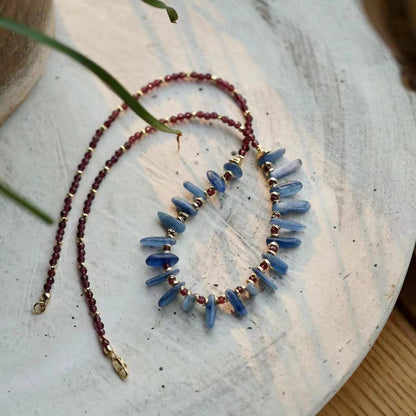 Azure Cascade Necklace Maison YuTang