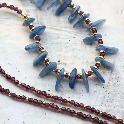 Azure Cascade Necklace Maison YuTang