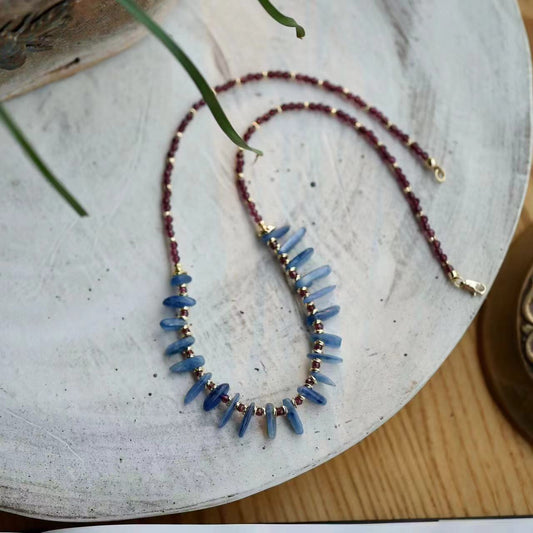 Azure Cascade Necklace Maison YuTang