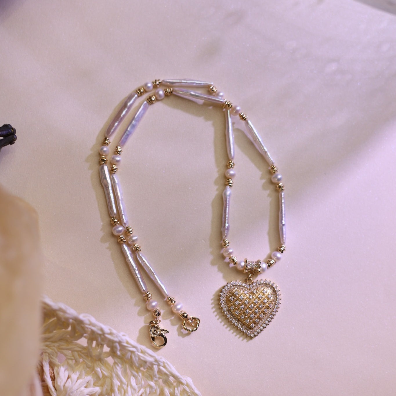 Ivory Tide Heart Necklace Maison YuTang