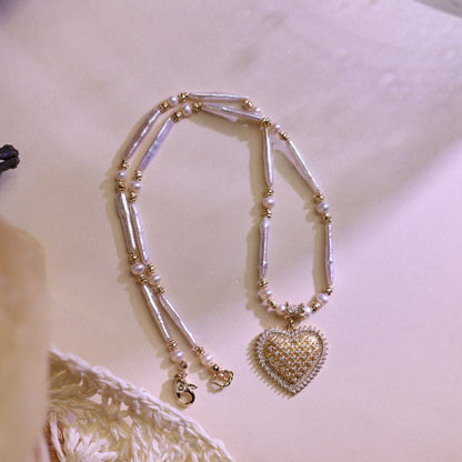 Ivory Tide Heart Necklace Maison YuTang