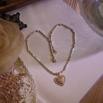 Ivory Tide Heart Necklace Maison YuTang