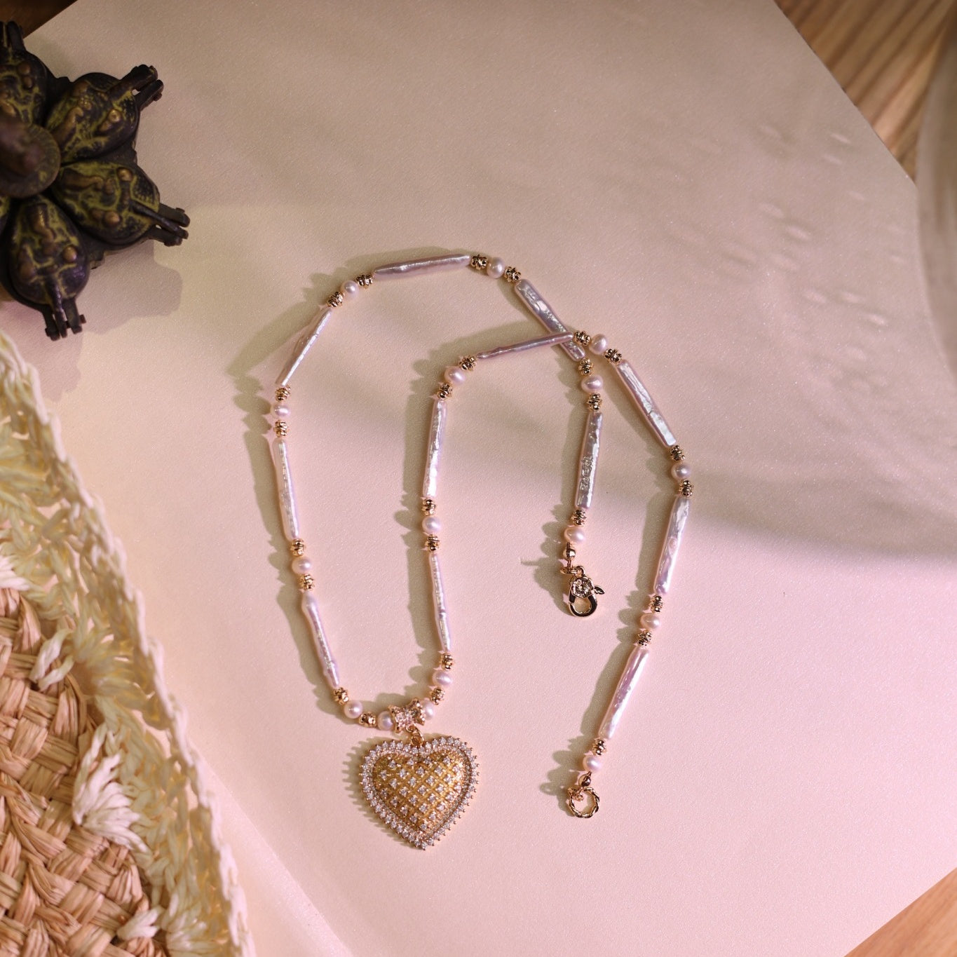 Ivory Tide Heart Necklace Maison YuTang