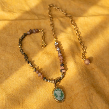 Aurelia Agate Cameo Pendant Maison YuTang