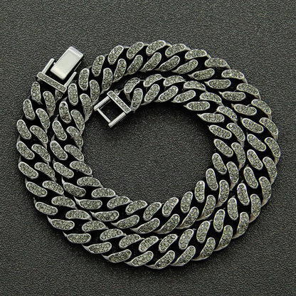 Full Diamond Cuban Chain Necklace Personalized Street Street Dance Motorcycle Men