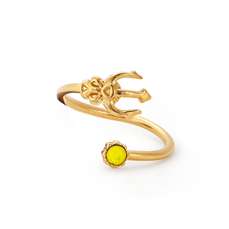 Trident Yellow Stone Wrap Ring ALEX AND ANI