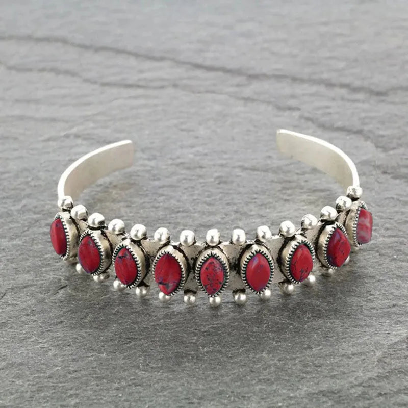 Turquoise Alloy Open Bracelets - 6 Styles Bumpkin Ranchwear