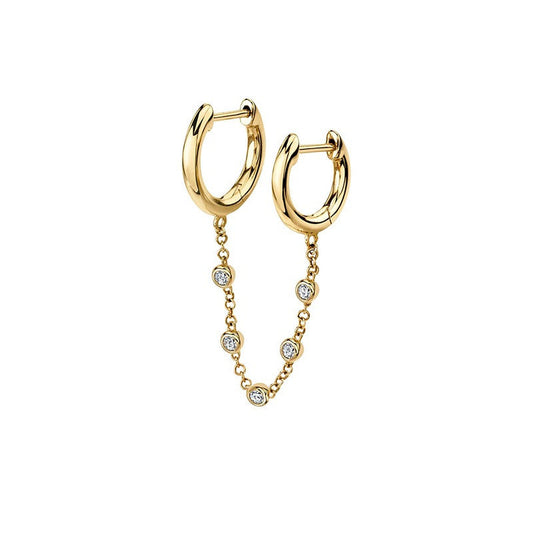 18K Gold Punk & Hip-hop Style Light Luxury Earrings
