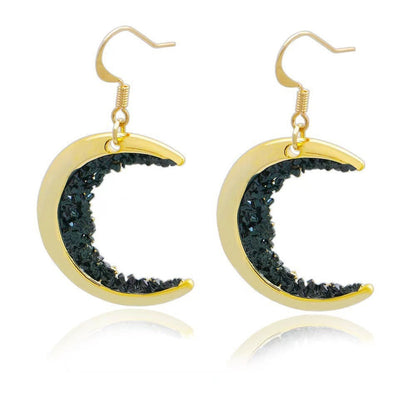 Light luxury moon rhinestone necklace