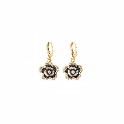 Women's Camellia Rose Flower Earrings For Women