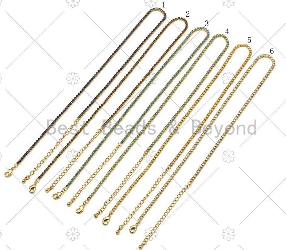 Dainty Thin Tennis Chain Necklace/Bracelet, sku#Y558