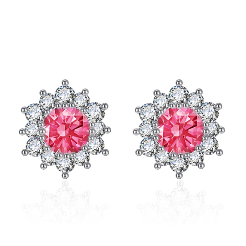 Elegant Full-diamond Snowflake Stud Earrings Pendant Necklace And Ring Jewelry Set