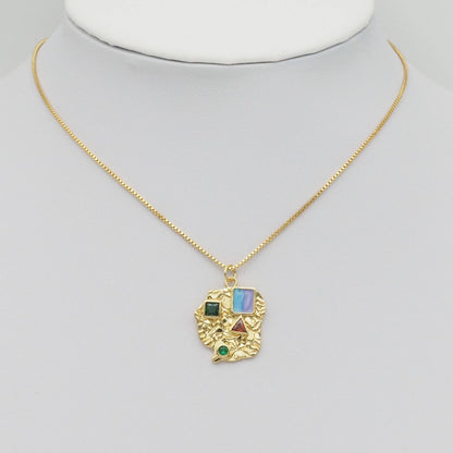 Gold Colorful CZ Bird Shape Charm, Sku#Y802