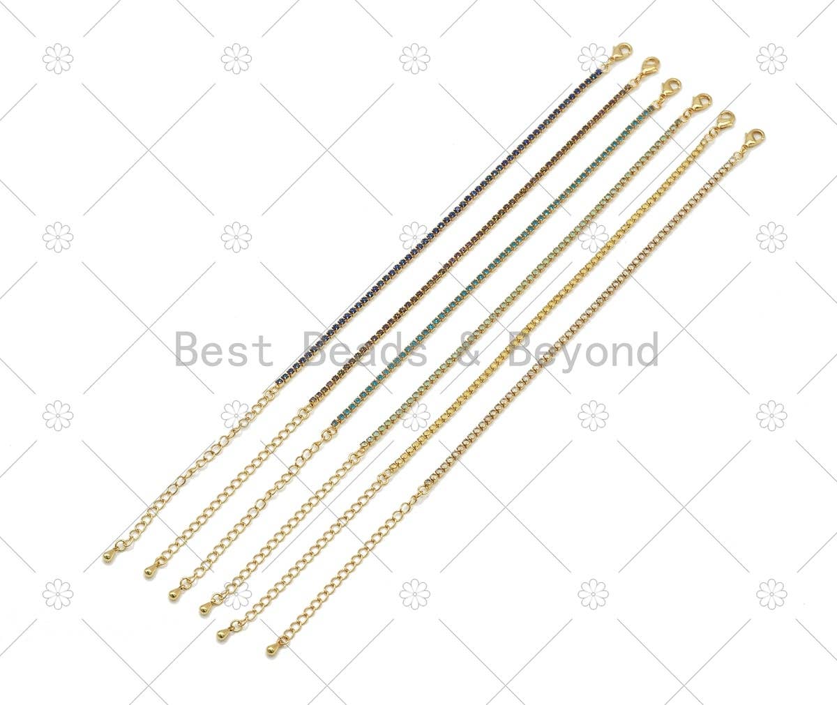 Dainty Thin Tennis Chain Necklace/Bracelet, sku#Y558