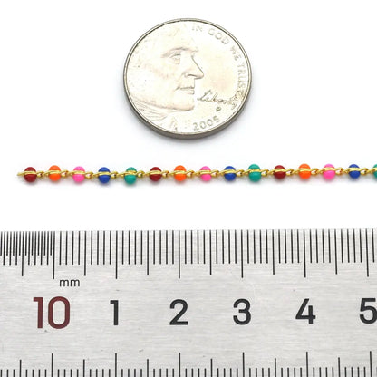 Dainty Colorful Gemstone Chain/Necklace,sku#HX02