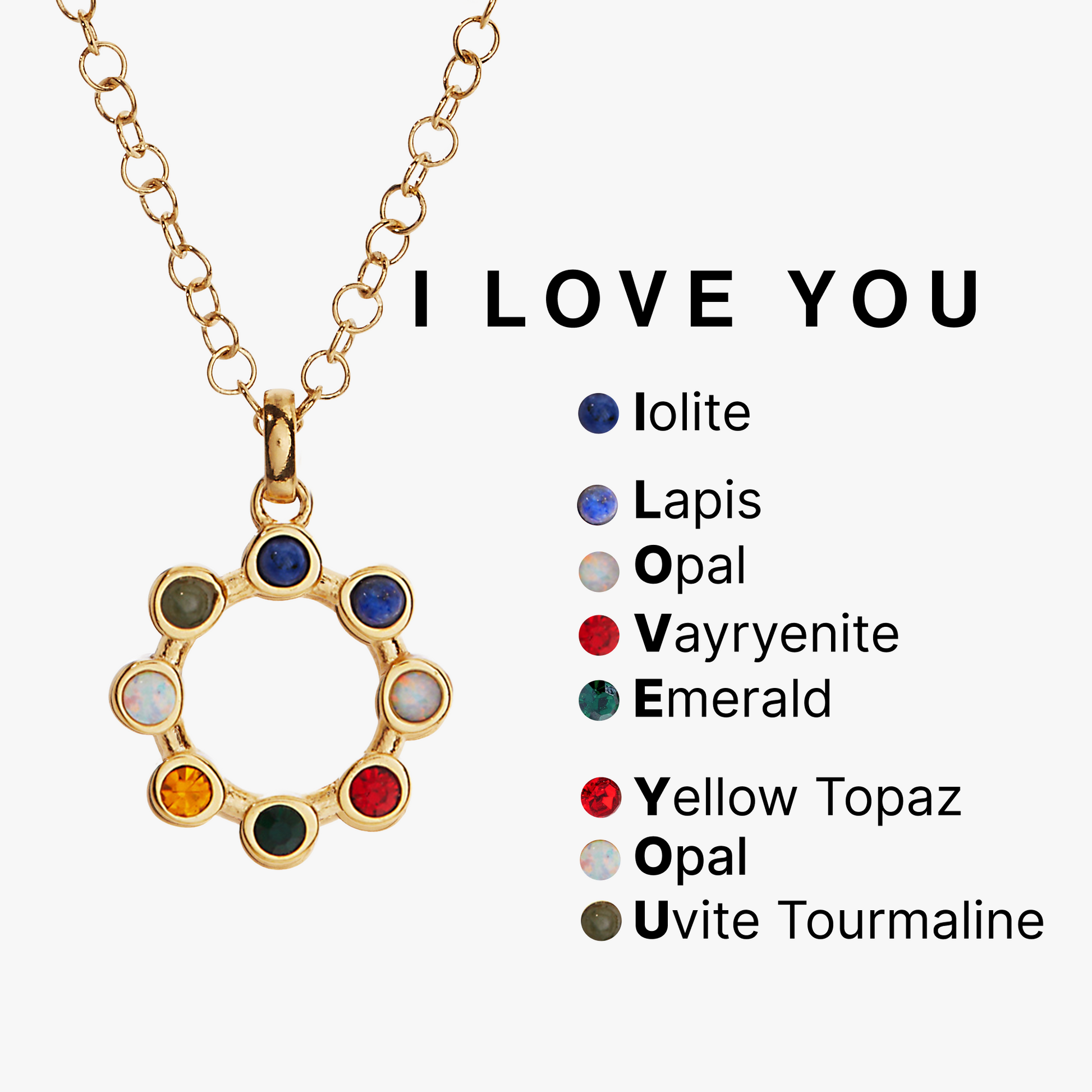 'I Love You' Hidden Message Acrostic Necklace ALEX AND ANI