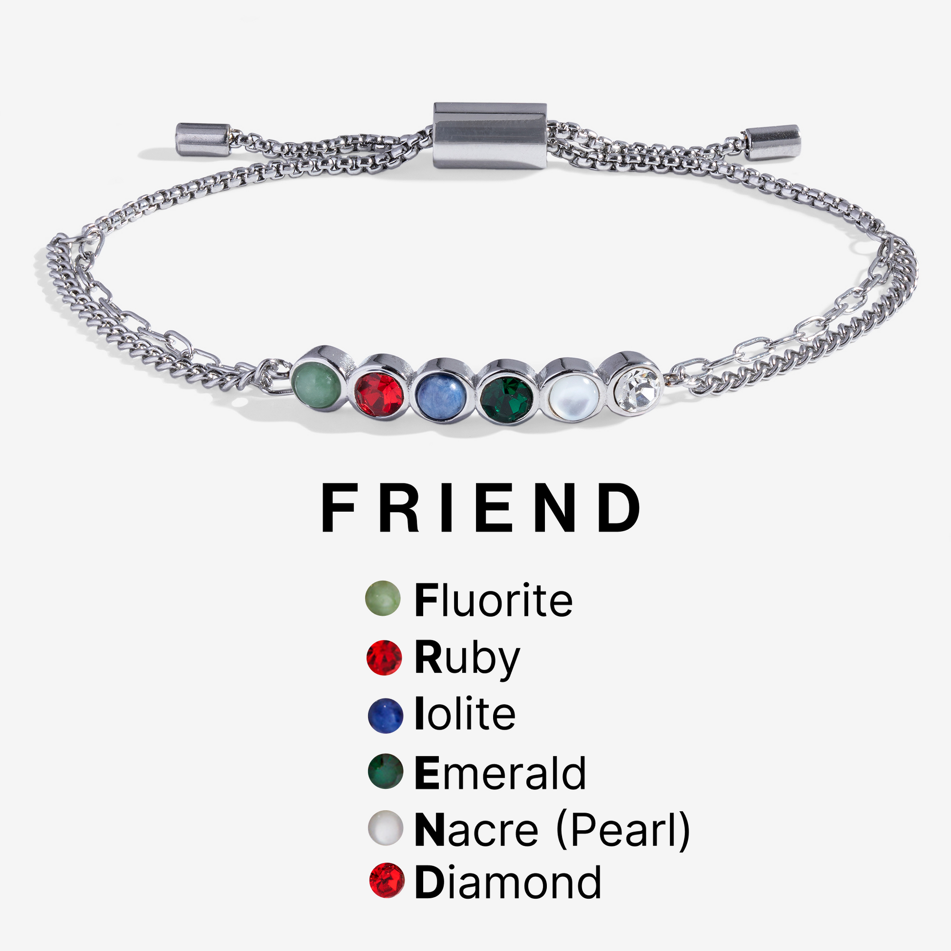 Friend Hidden Message Acrostic Bolo Bracelet ALEX AND ANI