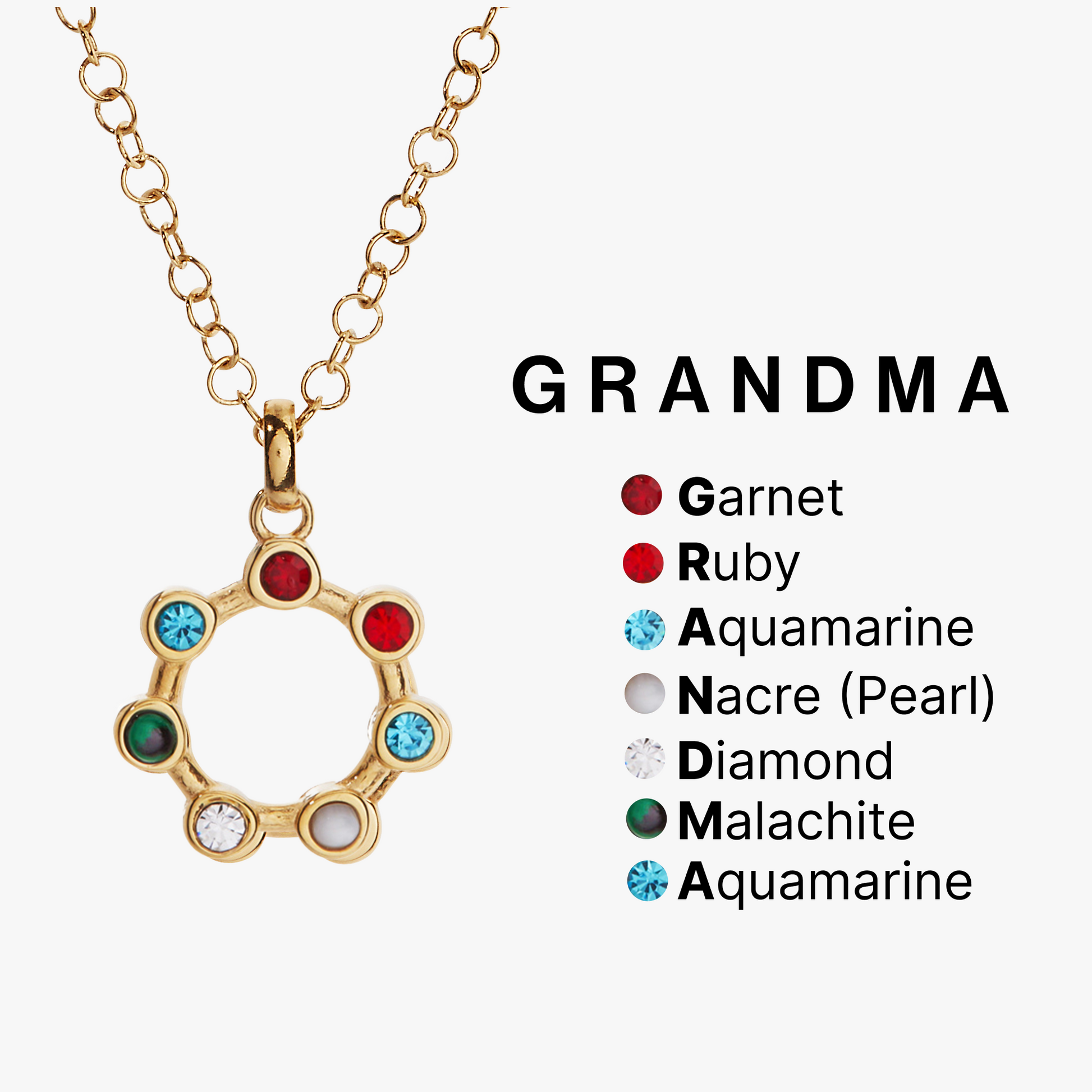 Grandma Hidden Message Acrostic Necklace ALEX AND ANI