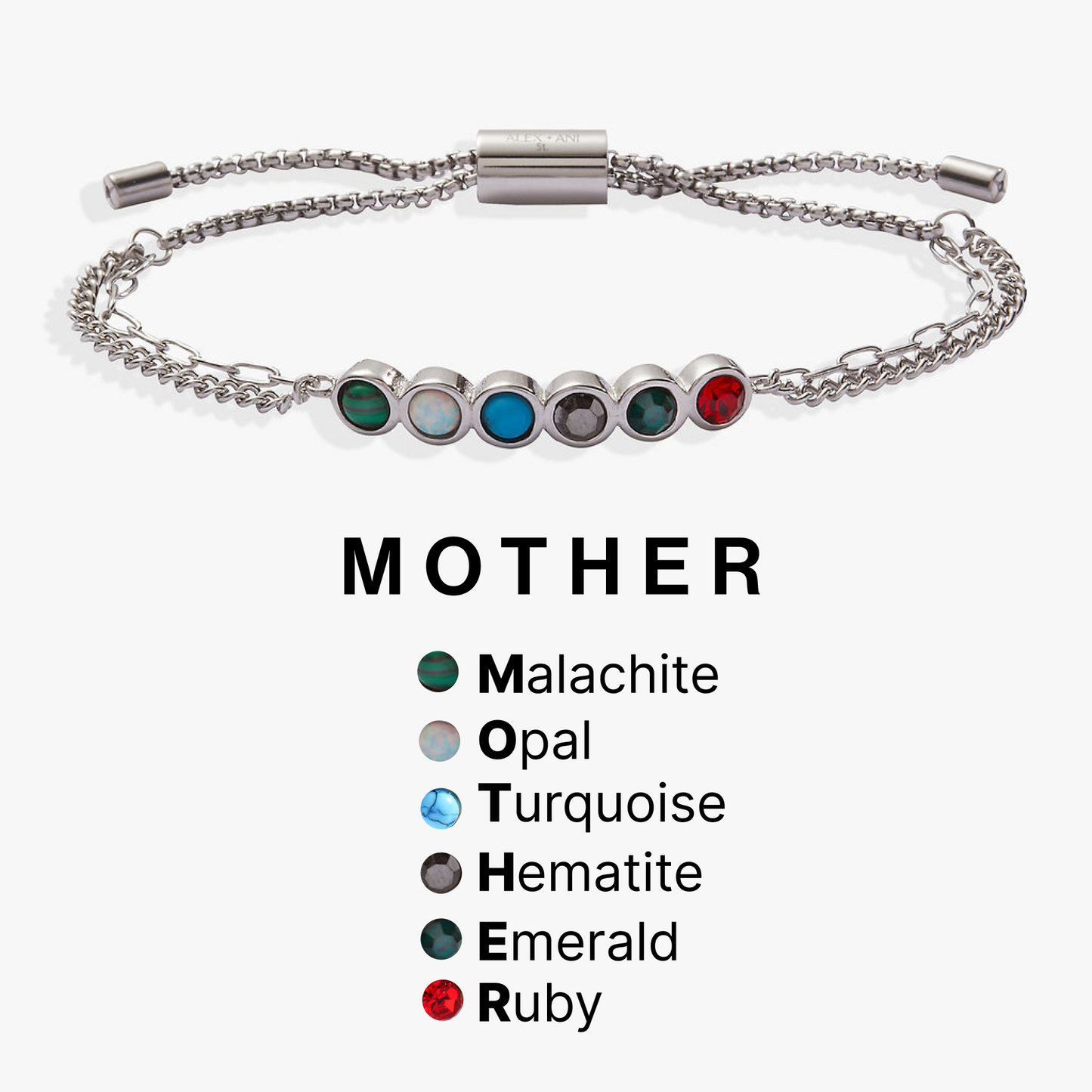 Mother Hidden Message Acrostic Bolo Bracelet ALEX AND ANI