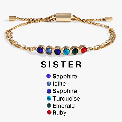 Sister Hidden Message Acrostic Bolo Bracelet ALEX AND ANI