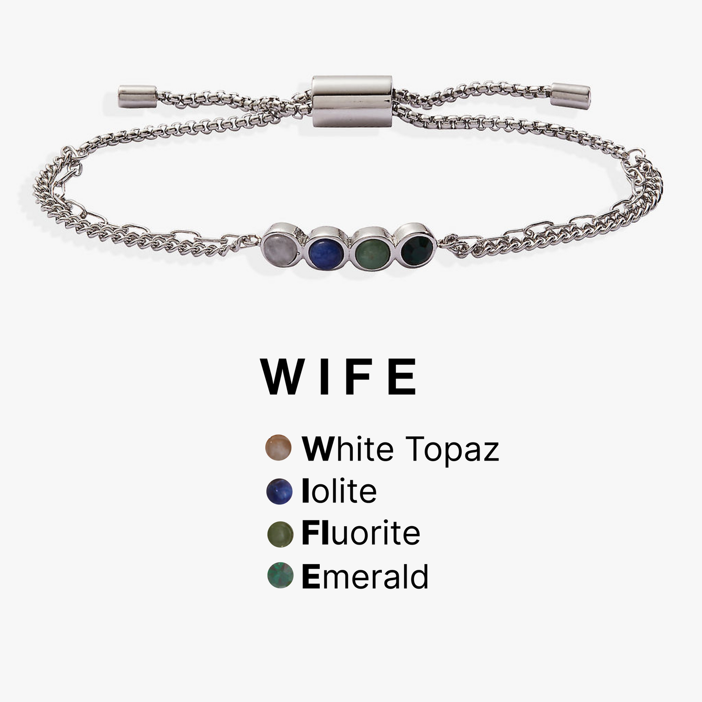 Wife Hidden Message Acrostic Bolo Bracelet ALEX AND ANI