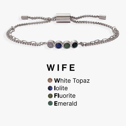 Wife Hidden Message Acrostic Bolo Bracelet ALEX AND ANI