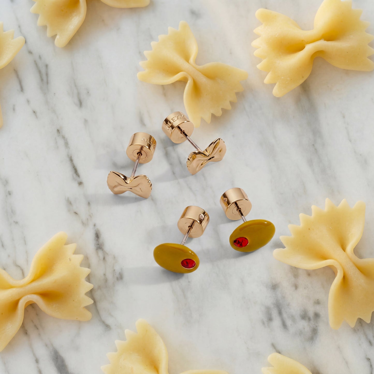 Pasta Girl Stud Earrings Set Of 2 ALEX AND ANI