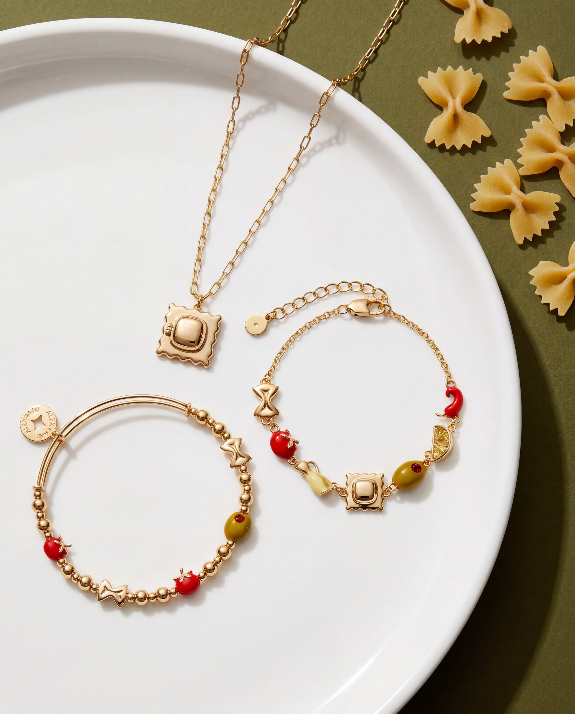 Pasta Girl 'Anything Is Pastable' Ravioli Locket Pendant ALEX AND ANI
