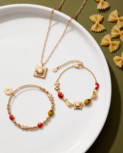 Pasta Girl 'Anything Is Pastable' Ravioli Locket Pendant ALEX AND ANI