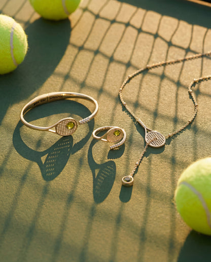 Tennis Racket 'You Are Serving' Wrap Ring ALEX AND ANI