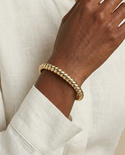 Stainless Steel Rope Textured Bangle ALEX AND ANI