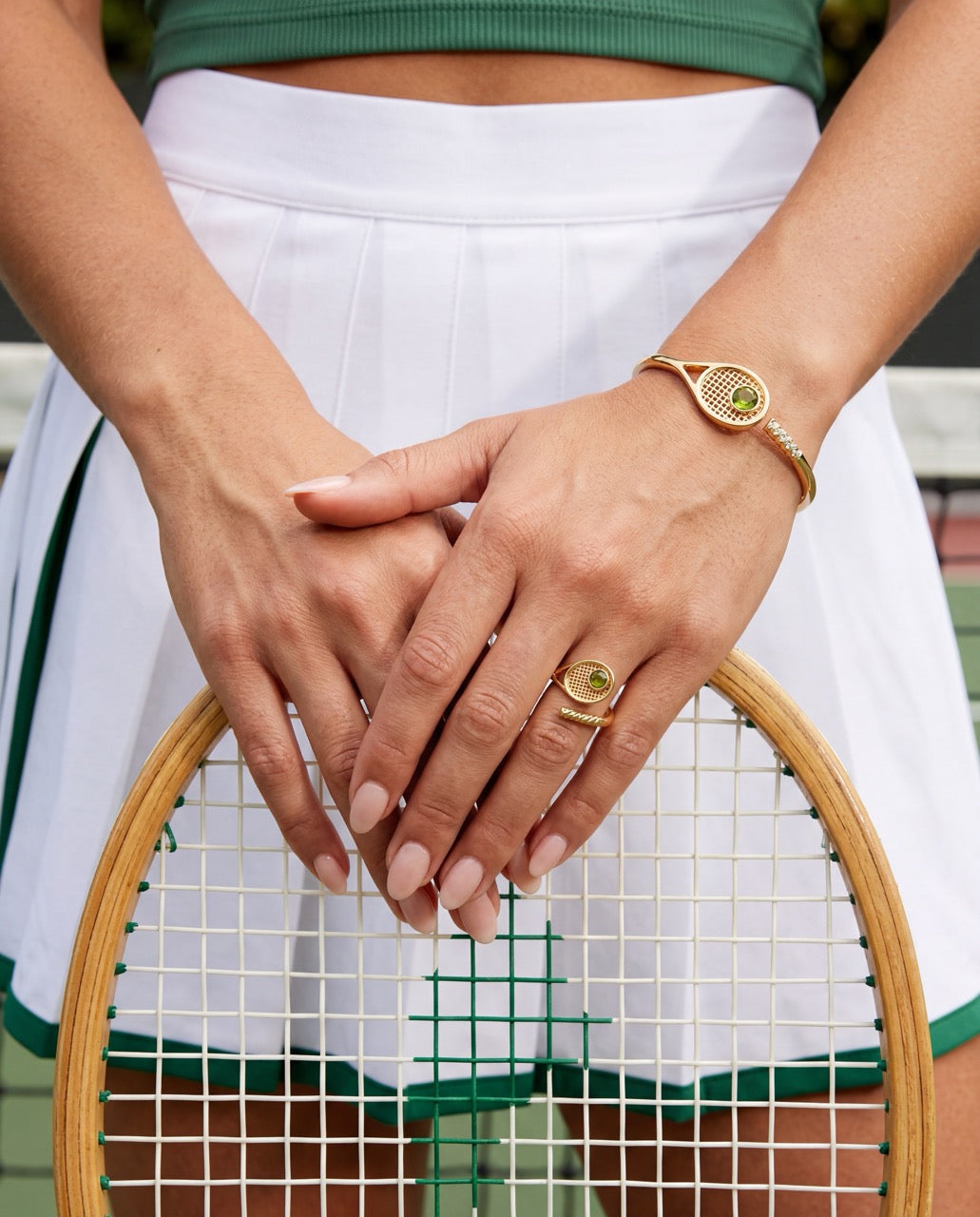 Tennis Racket 'You Are Serving' Wrap Ring ALEX AND ANI