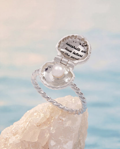 Salt + Sea 'Seashells Are Love Letters In The Sand' Locket Ring ALEX AND ANI