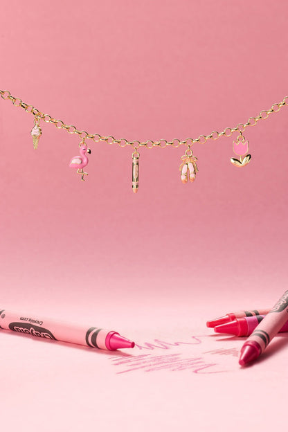Crayola Fan Favorites Tickle Me Pink Charm Bracelet ALEX AND ANI