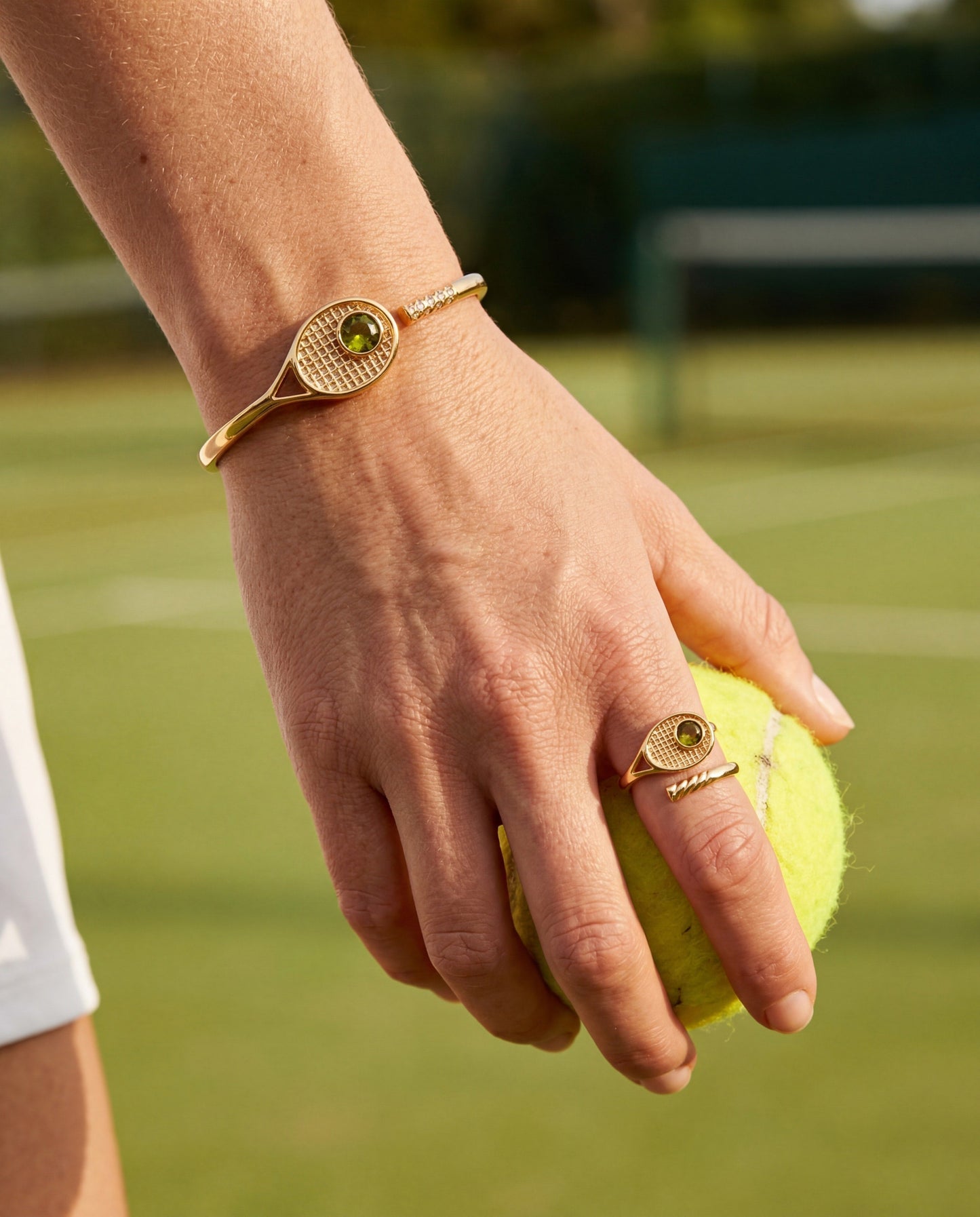 Tennis Racket 'You Are Serving' Hinge Cuff Bracelet ALEX AND ANI