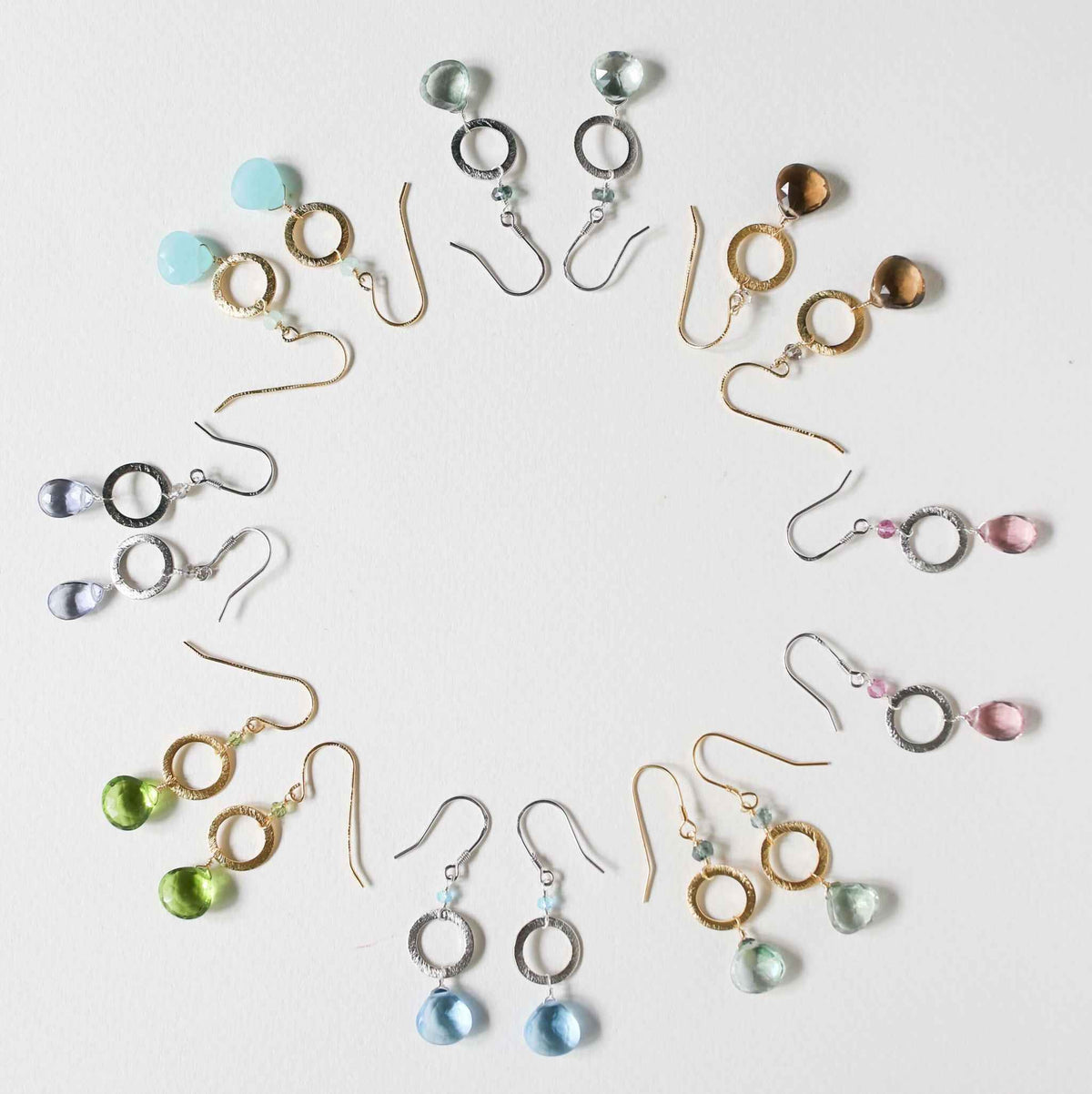 Aquamarine Quartz Airie EarringBeautiful and simple, these little gems will be your go-to earrings.
- Aquamarine Quartz gemstones- 1.5" long- French hooks- 14k gold plated fine .925 Italian sterliEarringsPARKEN JEWELRYVettedArcAquamarine Quartz earrings