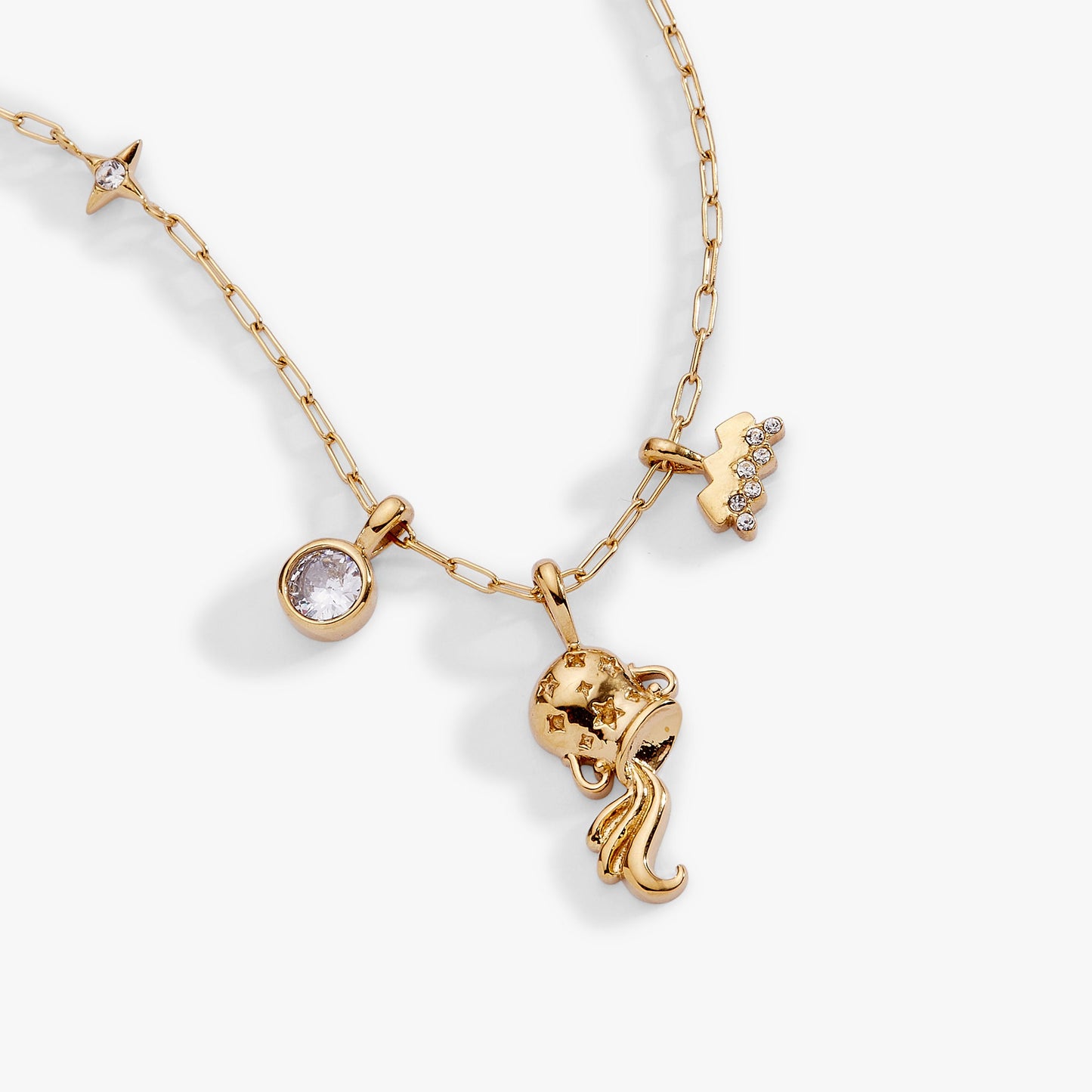 Aquarius Zodiac Charm Cluster Necklace ALEX AND ANI