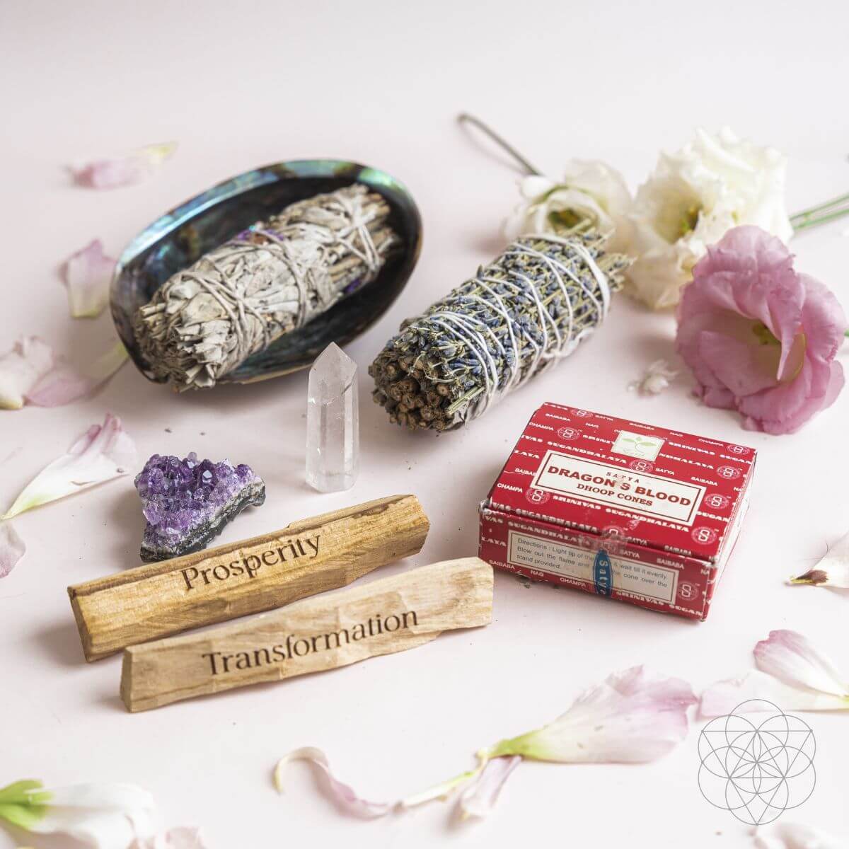 Attract Abundance - Premium Manifestation Smudge Kit (8 Pieces) Conscious Items