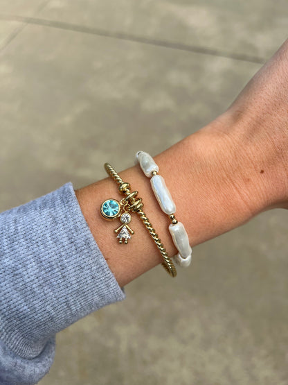 March Birthstone Interchangeable Charm ALEX AND ANI